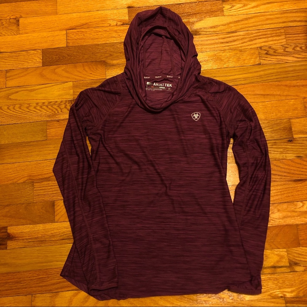 Marion/burgundy Ariat long sleeve Ariat TEK laguna cowl hoodie